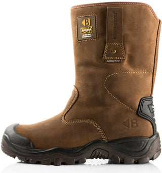 Brown Safety Rigger Boot