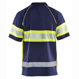 333810518933 Hi-Vis Polo Shirt, Navy Blue/Yellow