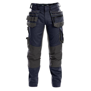 DASSY Flux (200975) Work trousers with stretch multi-pockets and knee pockets Navy/Grey