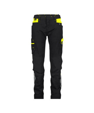 DASSY Hong Kong Work trousers for women with stretch Black/Fluo yellow
