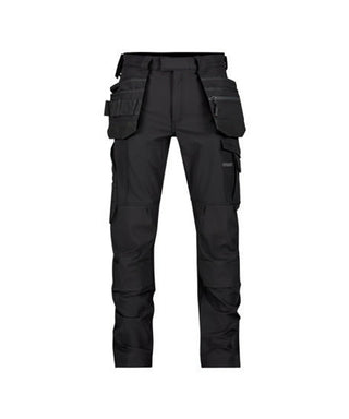 DASSY Matrix (201070) Work trousers with stretch multi-pockets and knee pockets Black