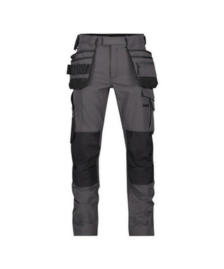 DASSY Matrix (201070) Work trousers with stretch multi-pockets and knee pockets Grey/Black
