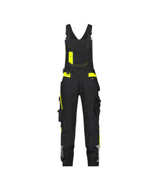 DASSY Ulsan Brace overall with stretch and knee pockets Black/Fluo yellow