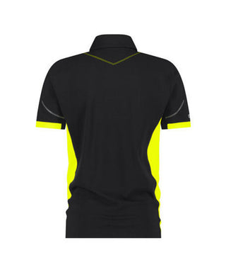 DASSY Veracruz Polo shirt Black/Fluo yellow