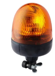 Rotating beacon Halogen, round, 24V, amber, pole mount, 167mm, Rota Compact by Hella