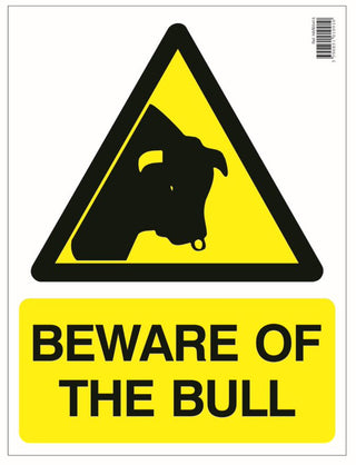 Beware Of The Bull Farm Sign