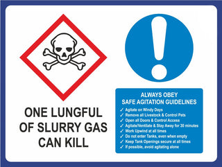 Danger Slurry Gases Dpt Approved Sign
