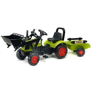 Claas backhoe with trailer
